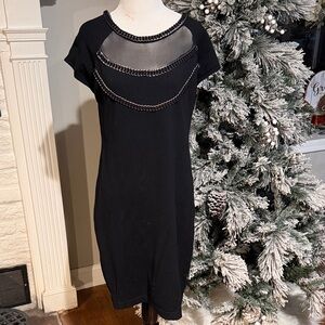 Valentino Black Dress with Chain
